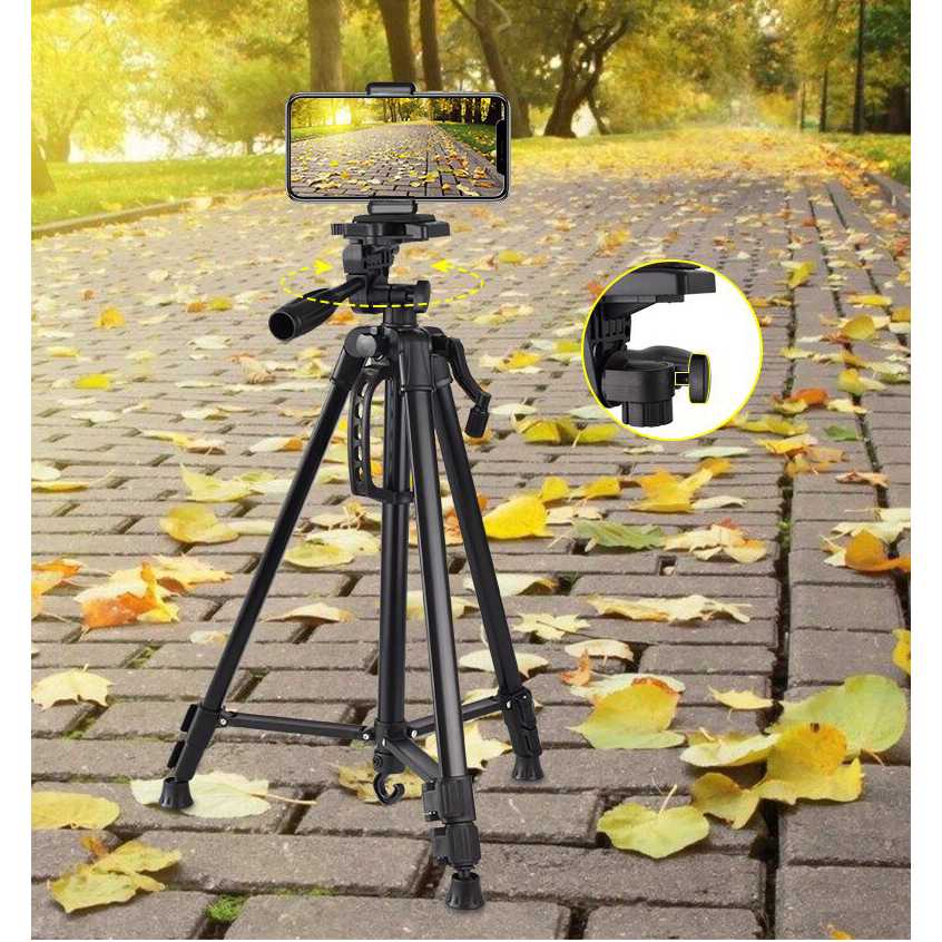 YUNMI Tripod Kamera Profesional Portabel Aluminium 50-140 cm - 3366