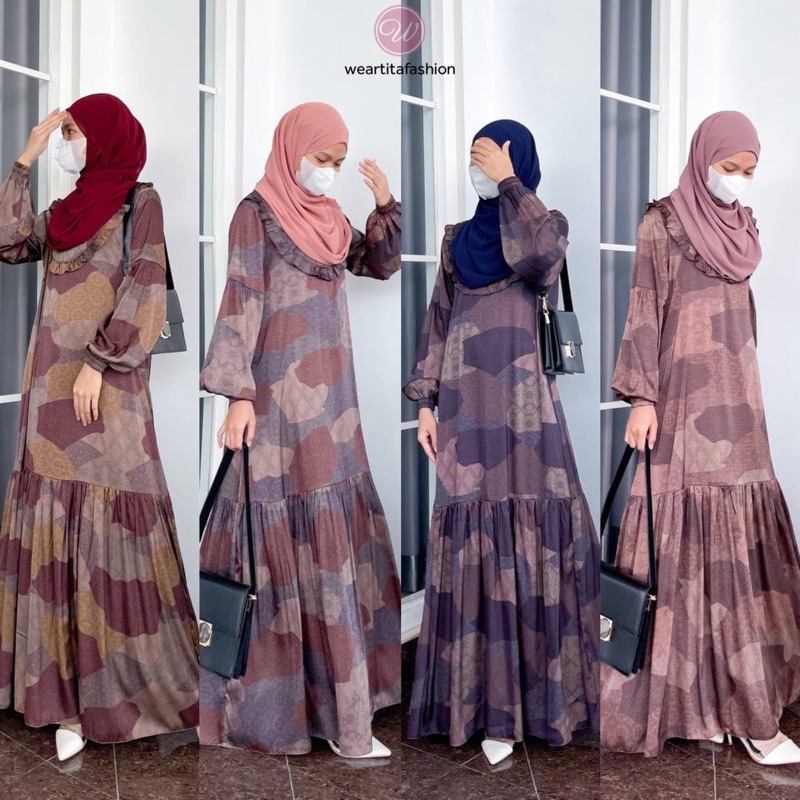 GAMIS ABSTRAK ARMANI 3D ORI SEKARARUM FASHION SEMARANG