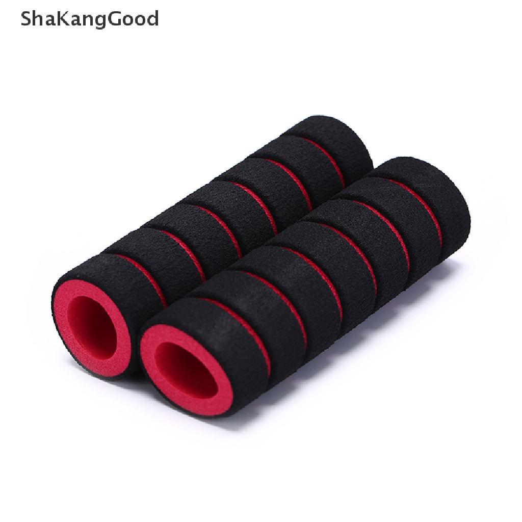 Skid 2Pcs Cover Grip Stang Sepeda / Motor Bahan Busa Spons Anti Slip