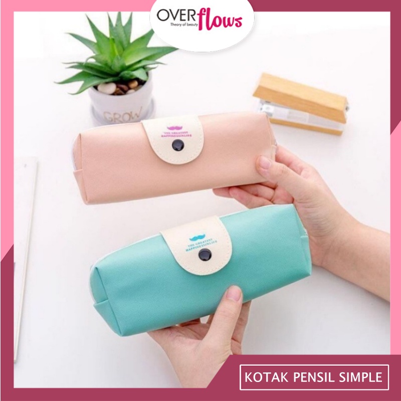 

OVERFLOWS.ID KOTAK PENSIL SIMPLE HAPPINESS LIFE / KOTAK PULPEN / TEMPAT ALAT TULIS PC055