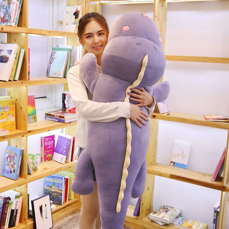 Boneka Guling Dinosaurus Ukuran 60cm dan 80cm Bahan Plush Yelvo Boneka Guling Karakter Hewan Dino Berlabel SNI Hadiah Ulang Tahun