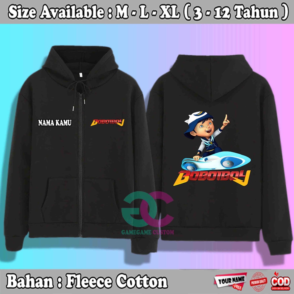 Jaket  Zipper Anak Laki Laki Glacier / Sweater Anak Cartoon Boboiboy Galaxy 300