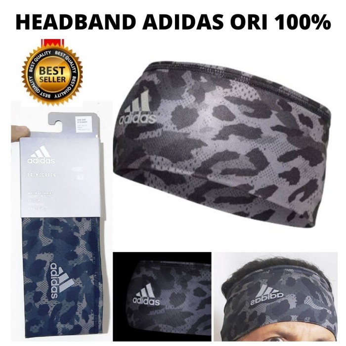 [READY] Ikat Kepala Headband Sport Adidas Ori  Bandana Biasa Sepeda Bola Yoga - Adidas Original / Pe