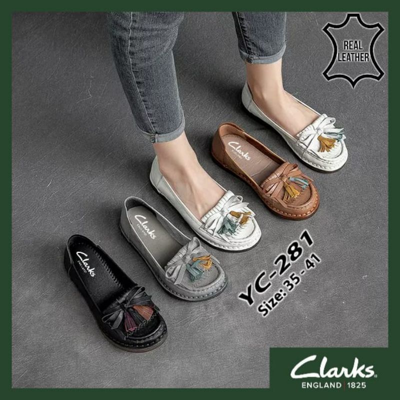 Clarks Flat 281 / Sepatu wanita Clarks 281 / Clarks flat pita jeter
