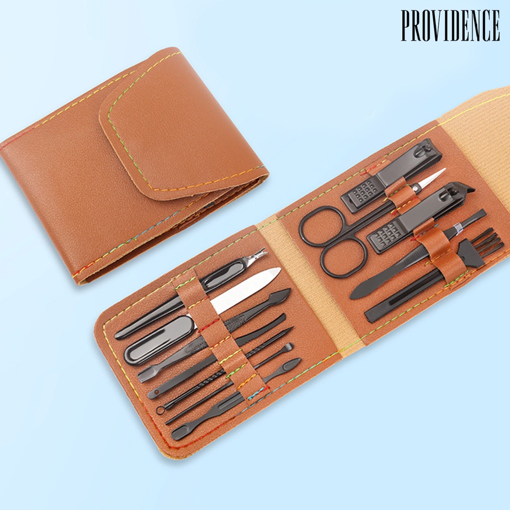 12 Pcs / Set Gunting Kuku Bahan Carbon Steel Warna Solid Model Lipat Untuk Perawatan