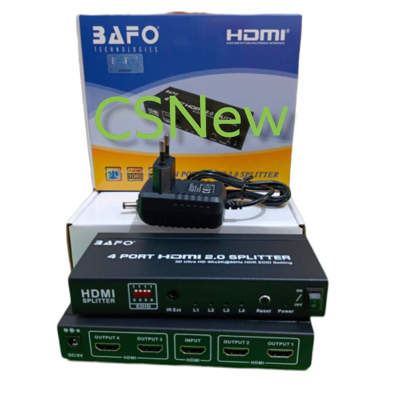 Bafo hdmi splitter 4port 4k v2.0