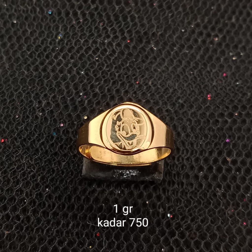 Cincin anak emas 17K - 1 gr kadar 750 - 3932