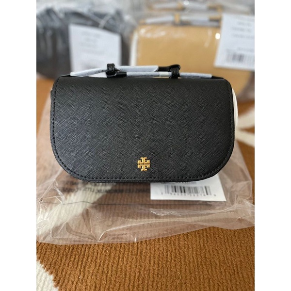 Tory Burch Emerson Mini Top Handle Crossbody Bag Black