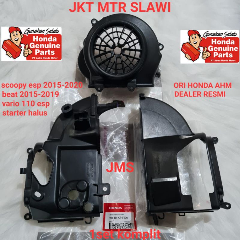 tutup kipas K44 tutup mesin atas bawah K81/K50 cover ex &amp; inlet, beat f1 esp, beat street, beat eco beat pop, scoopy esp donat, vario 110 esp 2015-2020, asli honda ahm