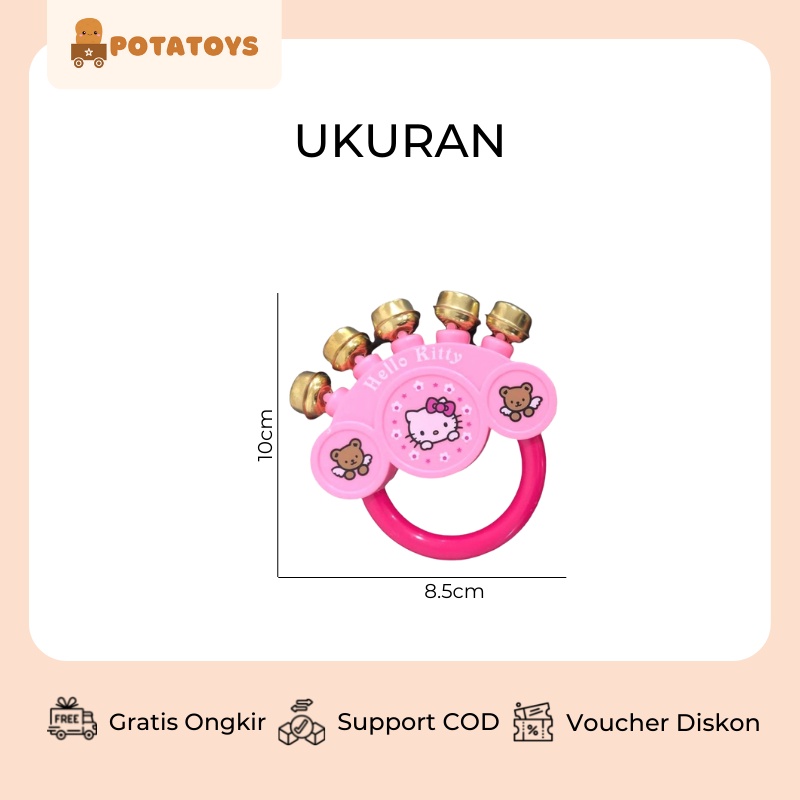 [ Potatoys ] Mainan Kerincingan Untuk Bayi / Baby Teether Rattle Stick Gigitan Bayi BPA Free / Rattle Manhattan