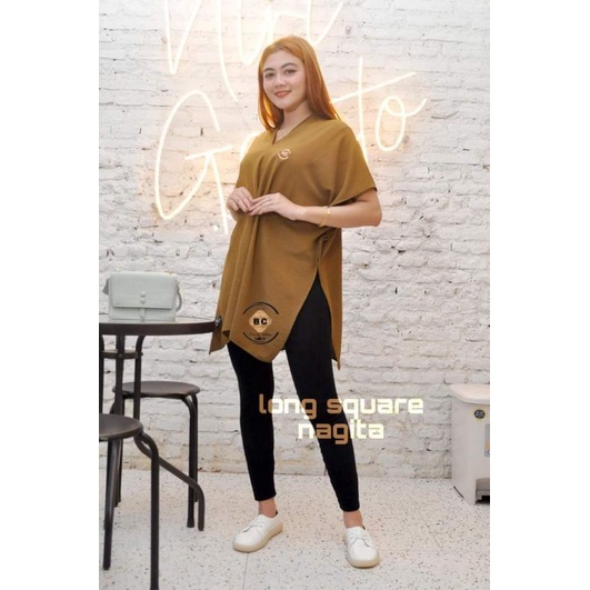 ATASAN JUMBO WANITA LONG SQUARE NAGITA CRINGKEL AIRFLOW