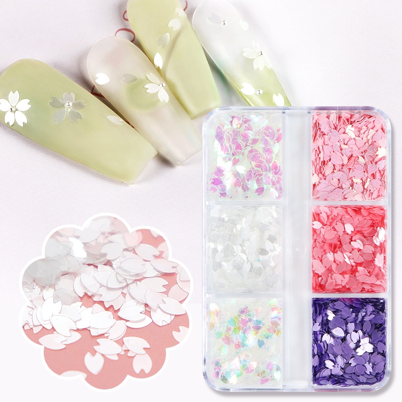 Butterfly 6 Gridbox Payet Resin Epoksi Bentuk Kupukupukelincihatibintang Untuk Dekorasi Nail Art