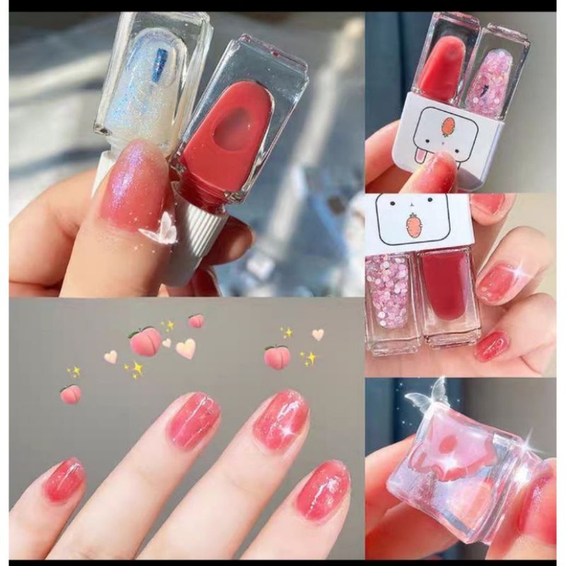 MJ88 KUTEK 2IN1 AISXCOCO / KUTEK KOREA CAT KUKU GEL NAIL POLISH 2IN1 SUPER MURAH