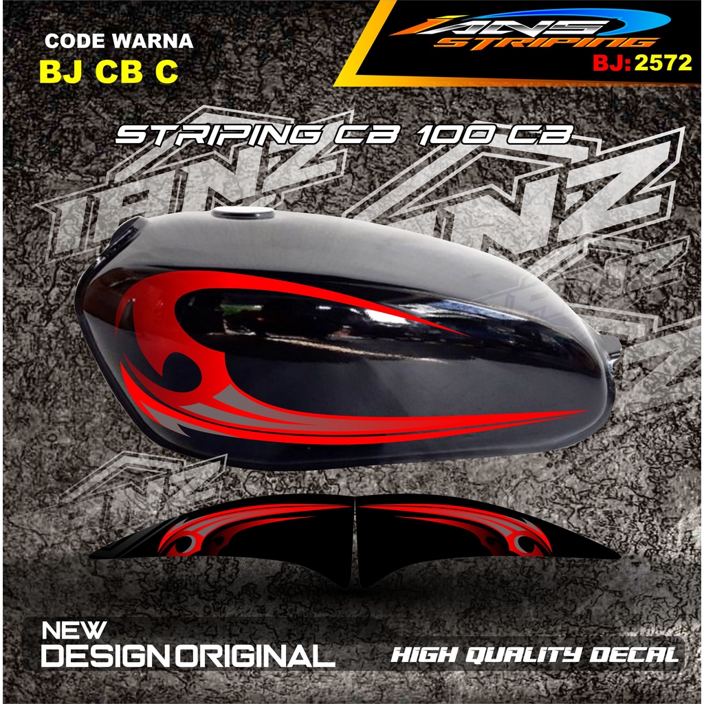 STICKER BODY MOTOR CB BATIK  / STRIPING CUSTOM CB 125 TERMURAH / STIKER MOTOR