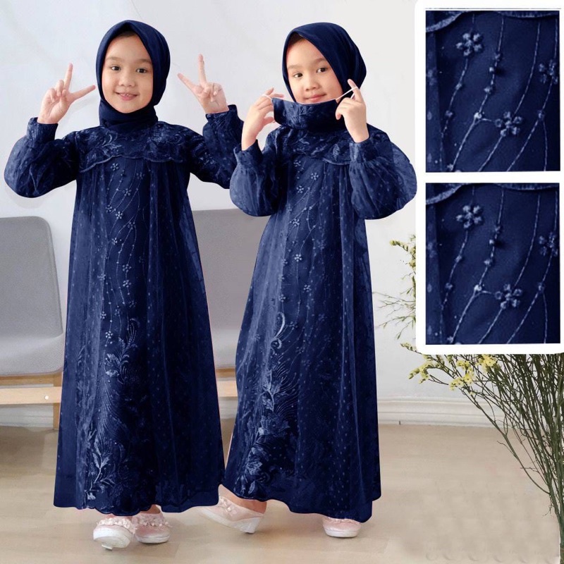 KID LIANA (3-4THN, 5-6THN, 7-9THN, 10-12THN, 14-20THN) GAMIS BRUKAT ANAK GAMIS ANAK DRESS ANAK PEREMPUAN DRESS ANAK MUSLIM FASHION MUSLIM GAMIS KEKINIAN GAMIS ANAK TILE MUTIARA GAMIS ANAK TERLARIS GAMIS KEKINIAN GAMIS PESTA GAMIS KONDANGAN GAMIS LEBARAN-Navy