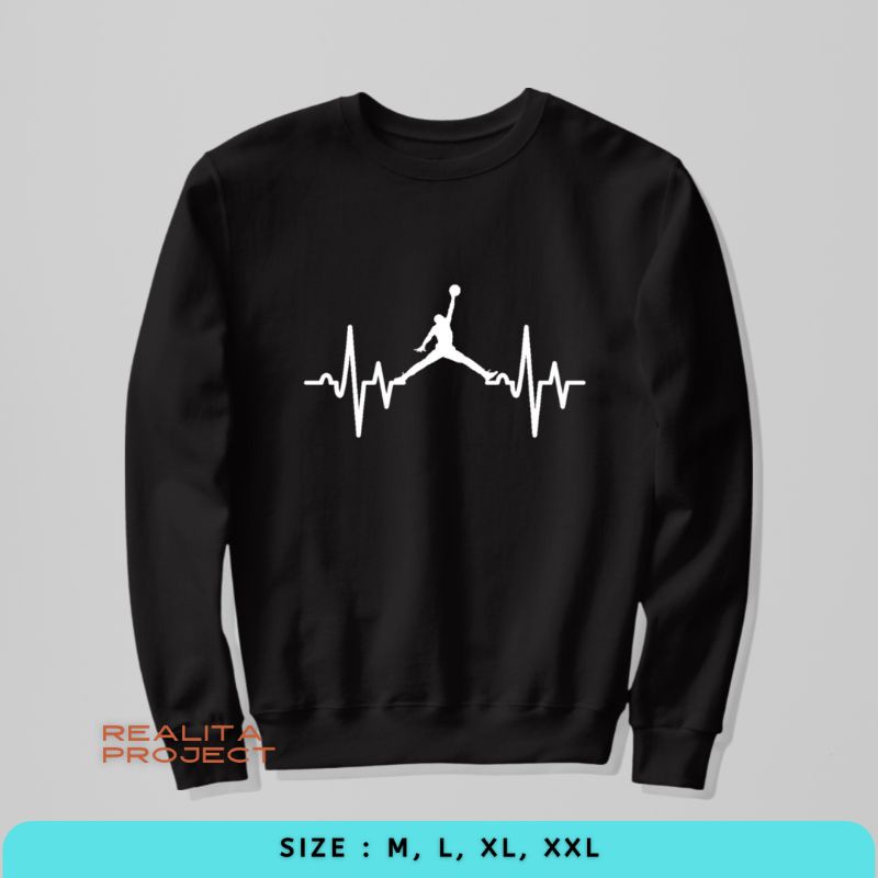 Sweater Sweatshirt Crewneck unisex distro michael jordan air jordan air force big size