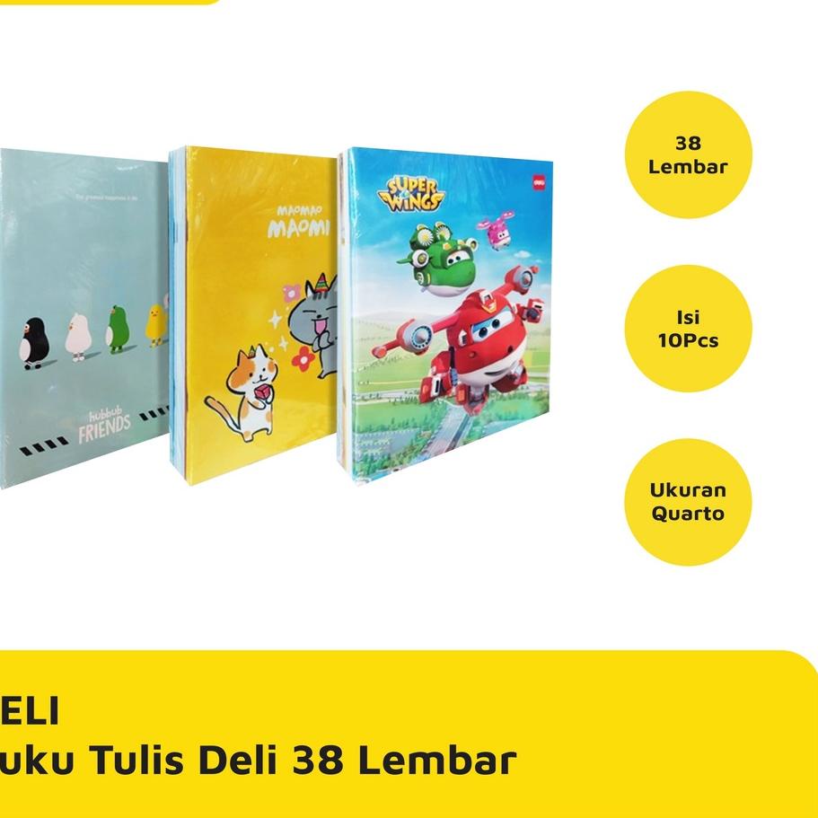 

BUKU TULIS DELI / BANYAK MOTIF 38 LEMBAR (1 PACK) MURAH ➩