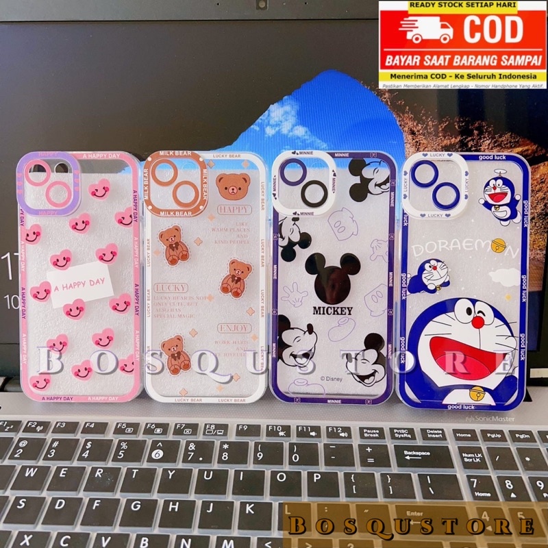 CASE SAMSUNG A12/ A11/ A22 4G 5G/ A32 4G/ M23/ A21S/ A10S/ A20S/ A30S/ A50S/ A10/ A20/ A30/ A50/ A/ M11/ M12/ M22/ SOFTCASE PROTECTOR CAMERA/ CASING MOTIF BEAR/ BERUANG/ DORAEMON/ MICKEY/ LOVE PINK