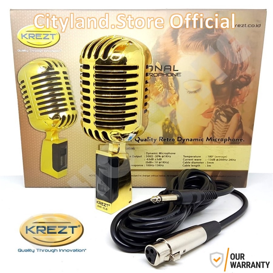 KREZT NEW K 45 CLS MIC RETRO/MICROPHONE CLASSIC/MIK KLASIK KABEL K45