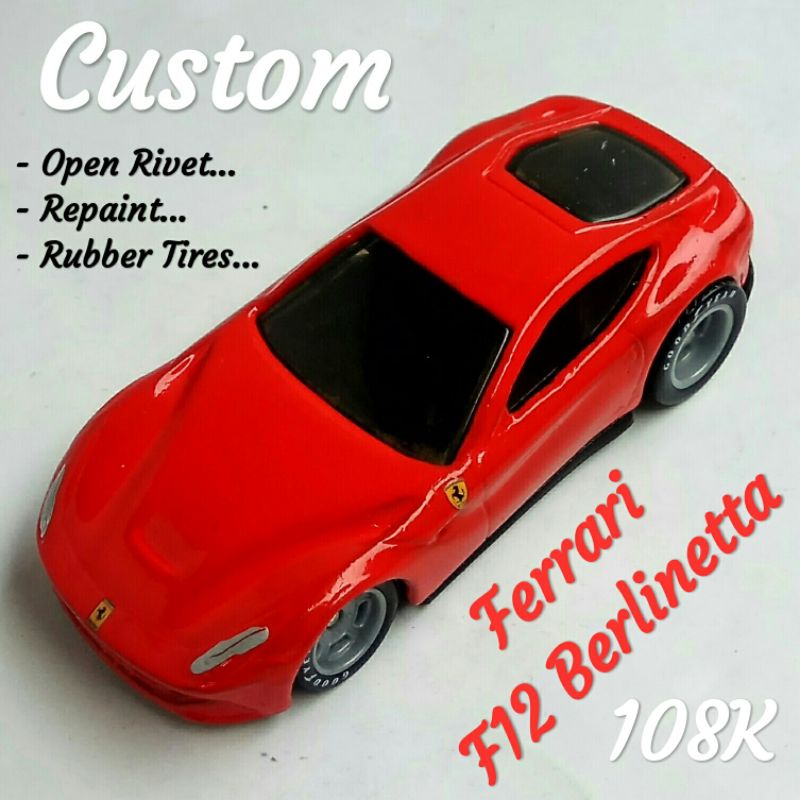 Hot Wheels Ferrari F12 Berlinetta Custom Merah
