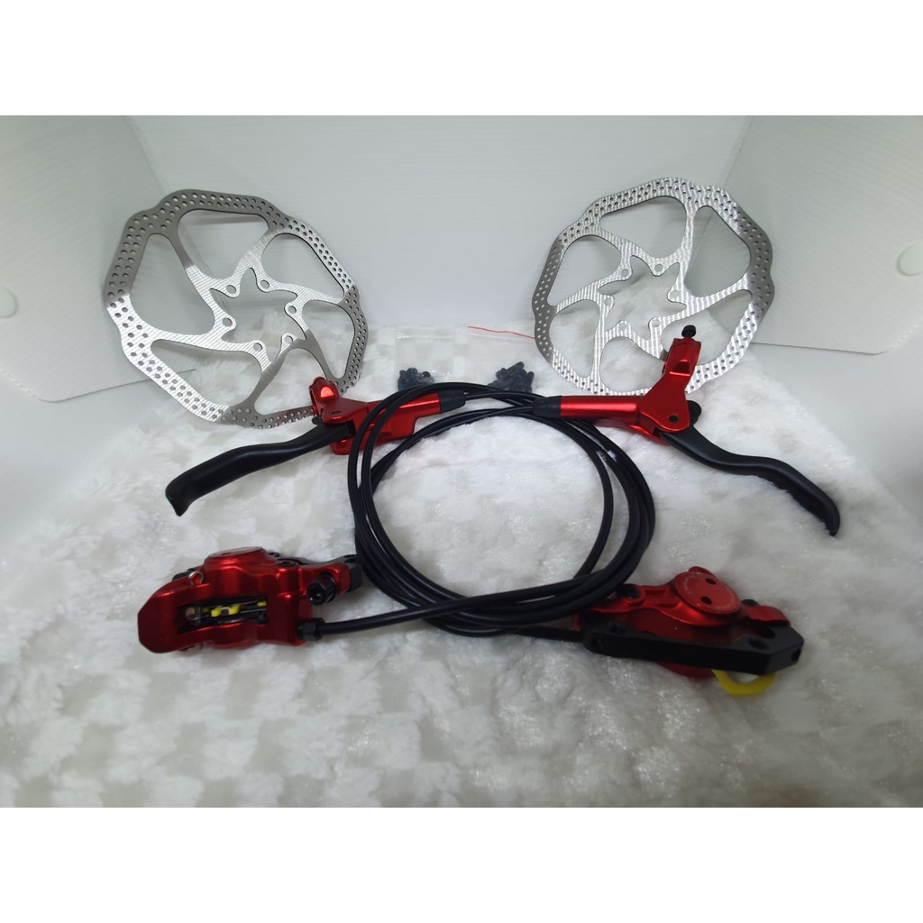 Brakeset Rem Hydraulic Zoom + Rotor Brake set hidrolis sepeda HB875