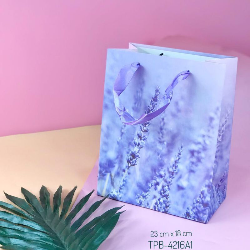 

Paper Bag Lavender Series / Tas Kertas Lavender / Tas Kertas Bunga Tebal / Tas Kado