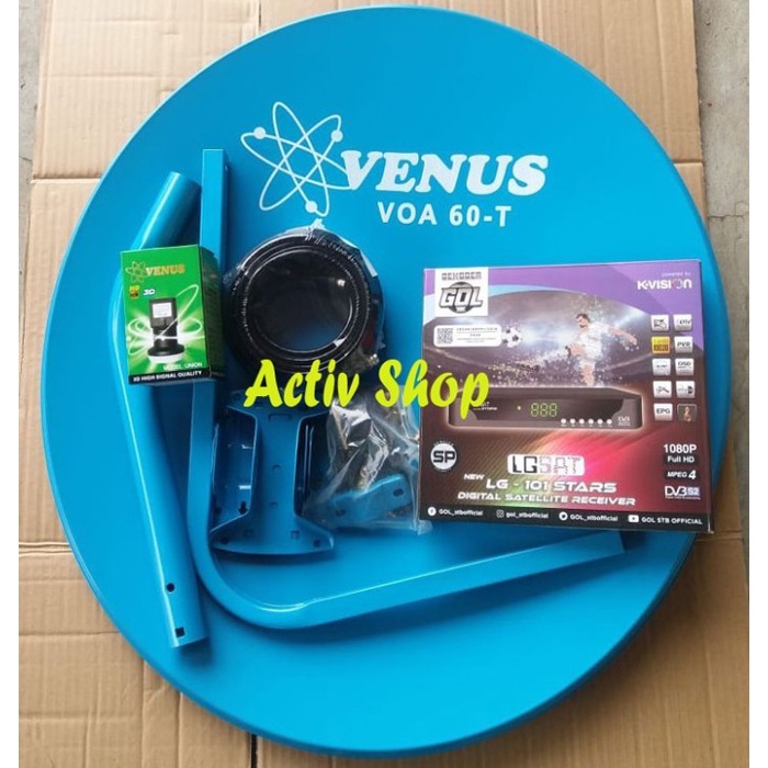 Venus Paket Set Parabola Mini 60 Cm Kvision Lgsat Voa 60Cm Venus Set
