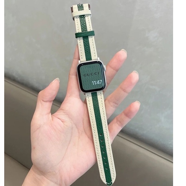 Strap iWatch bahan Kulit Premium Jam Tangan Leather Strap Band Loop for iWatch 8 7 6 5 4 3