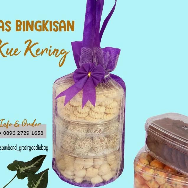 

Per 12pc Tas Toples Kue kering Spunbond Tile - muat 3 toples 500gr