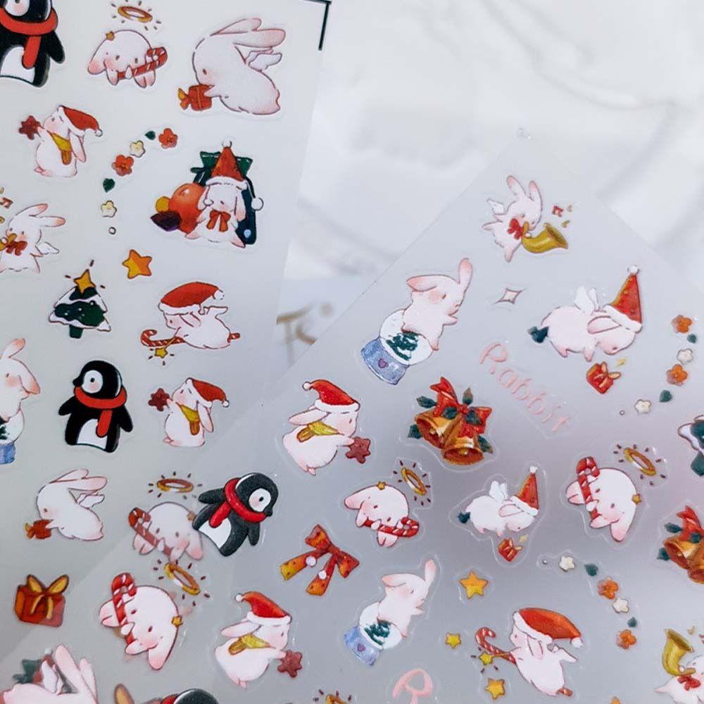 Mxbeauty Stiker Kuku Motif Natal Untuk Dekorasi Nail Art