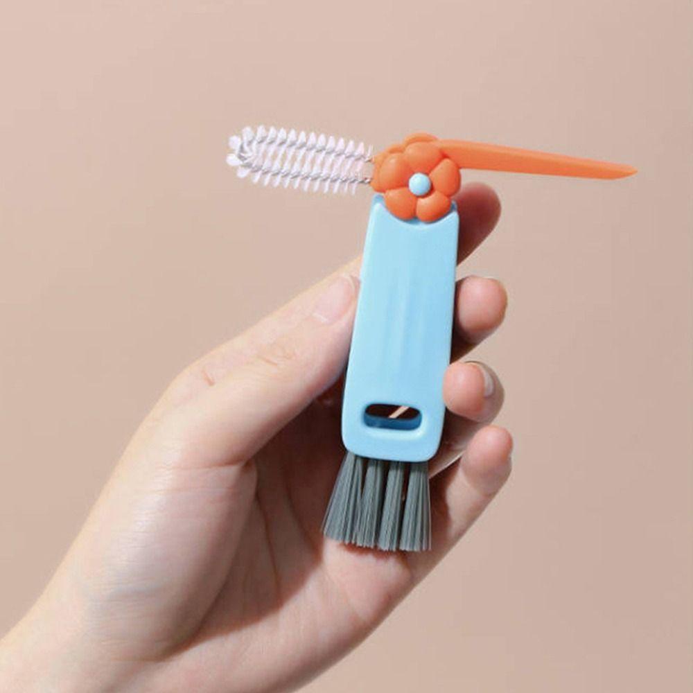 [Elegan] Sikat Botol Susu Tahan Lama Bermanfaat Bunga Trinity Cleaning Brush Groove Brush Cup Scrubber