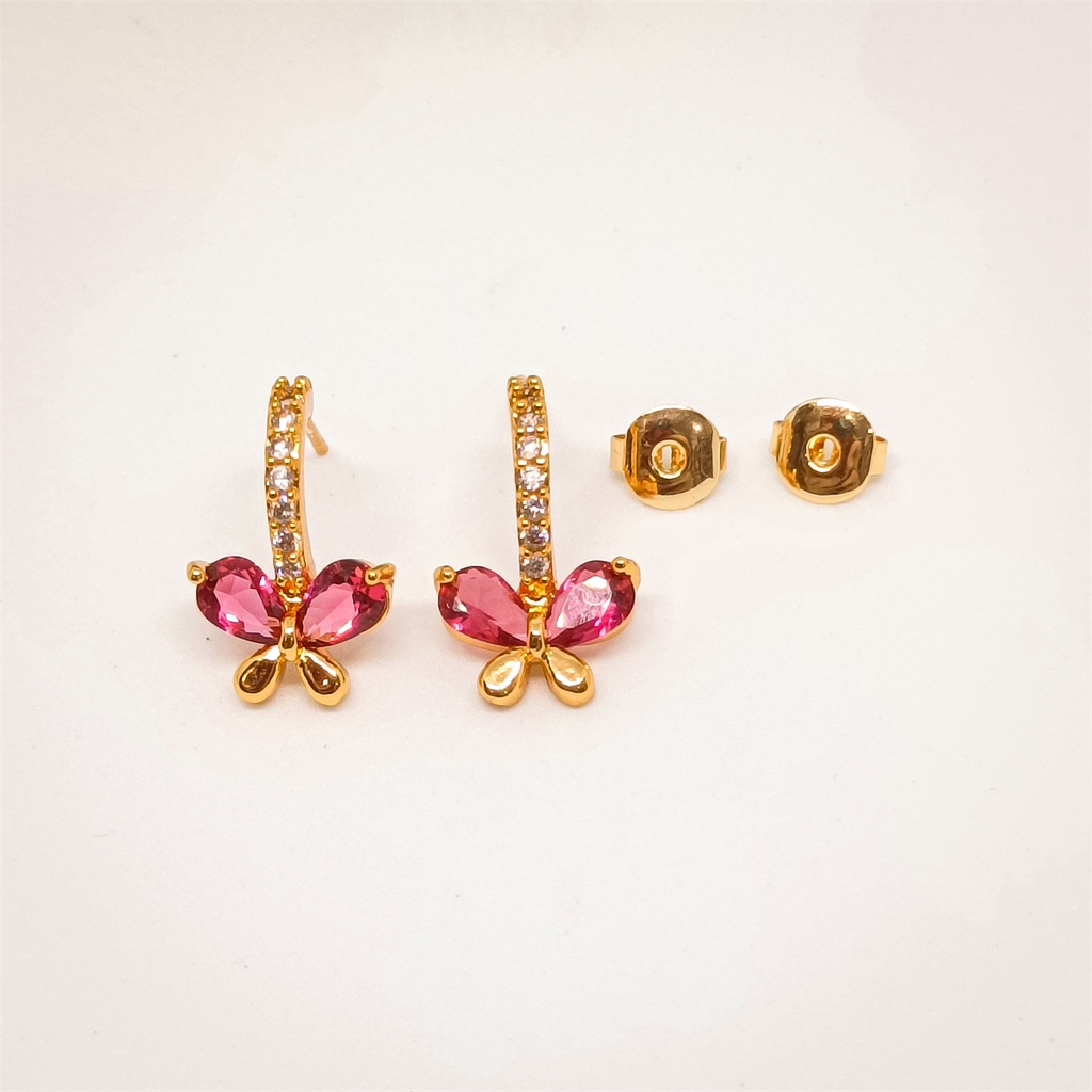 Anting Jurai xuping wanita berlapis emas dengan mata zircon korea titanium wanita Terbaru lapis emas 24K gold