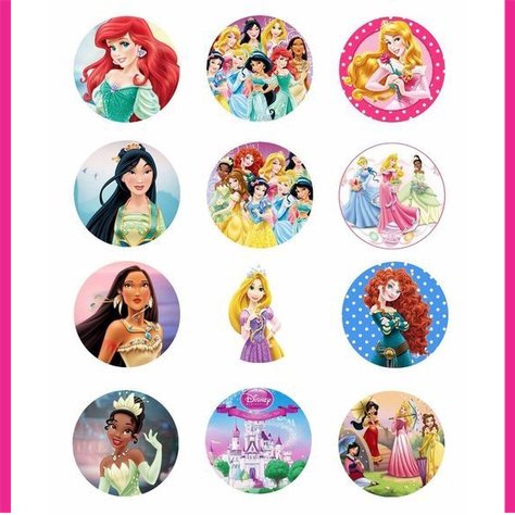 

BIGBAG CUPCAKE TOPPER CUSTOM KARAKTER PRINCESS DISNEY