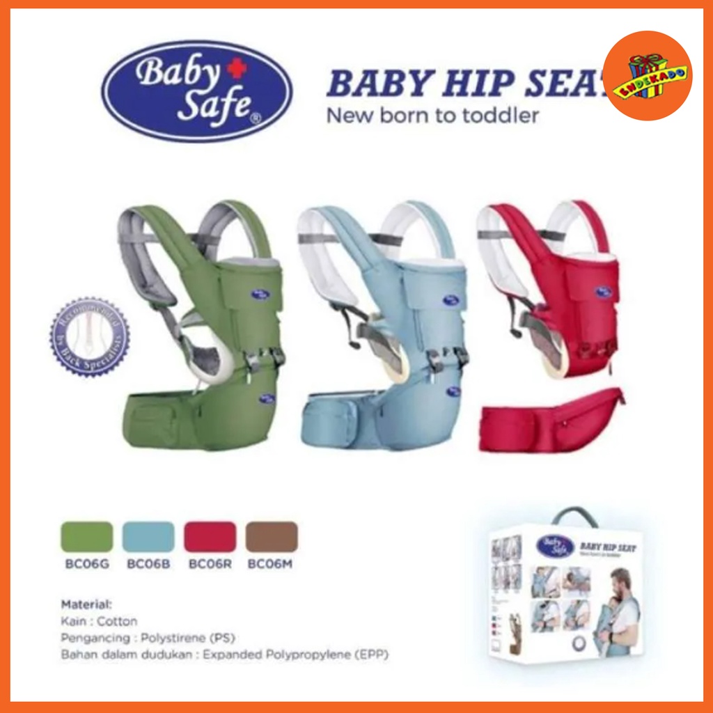 BABYSAFE Hipseat Carrier Newborn to Toddler - Gendongan Bayi BC06