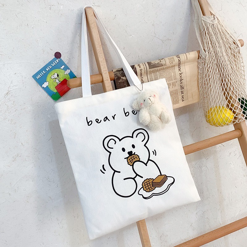 Tote Bag DNB Tas Samping Kanvas Totebag Wanita Fashion Korea