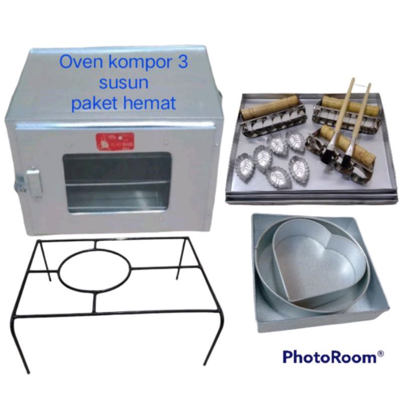 Paket Komplit Oven Kompor Miky Oven Kue anti Karat Bahan Galvalum Oven Kue