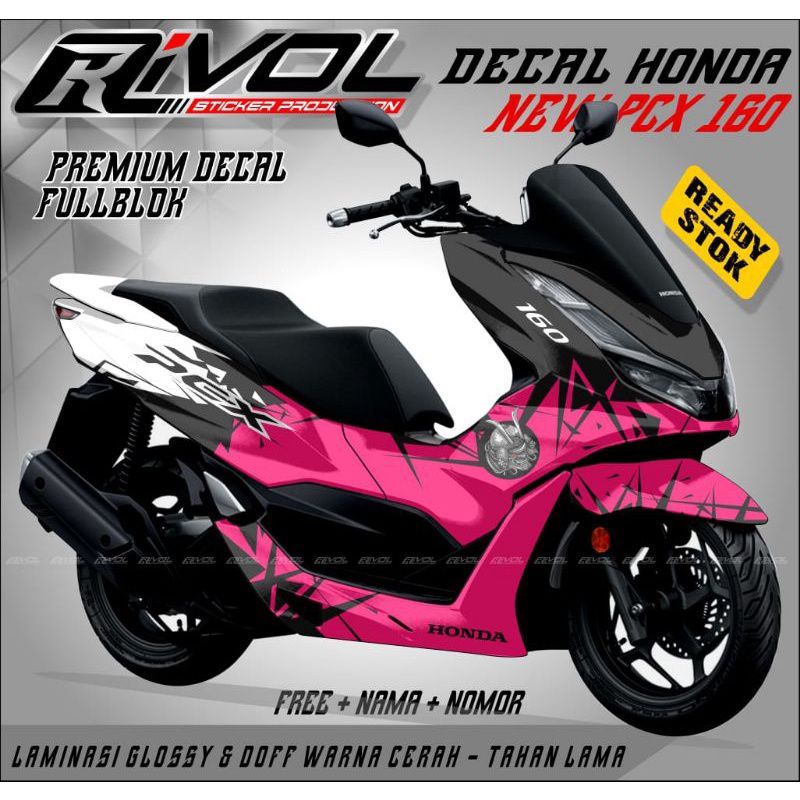 Sticker Decal Variasi untuk motor Honda PCX 160/150 cc Full body, Bisa ganti warna sesuai permintaan