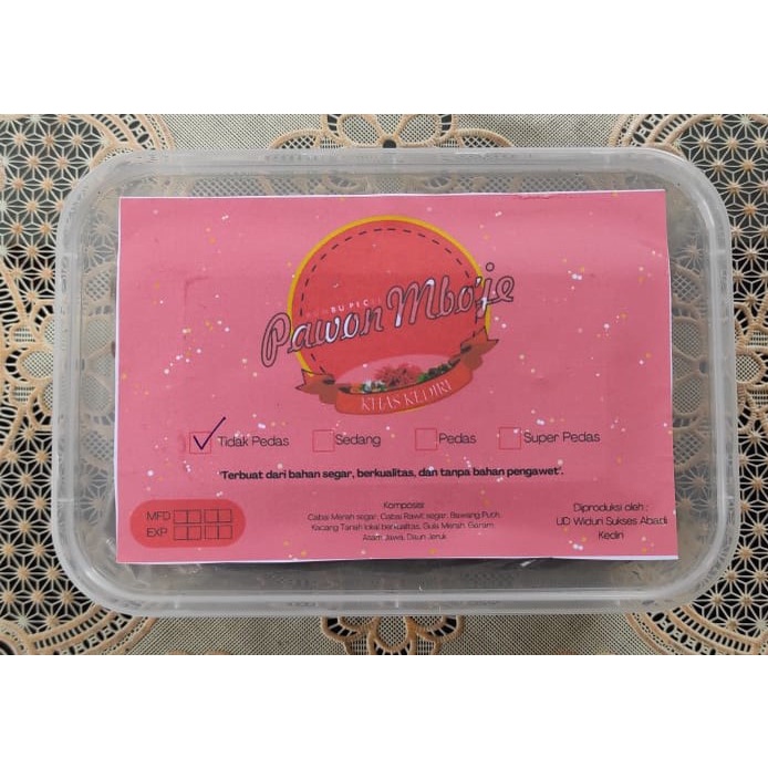 

Sambel pecel Tidak Pedas khas kediri 500 gram Sangrai premium "Pawon Mbo'je