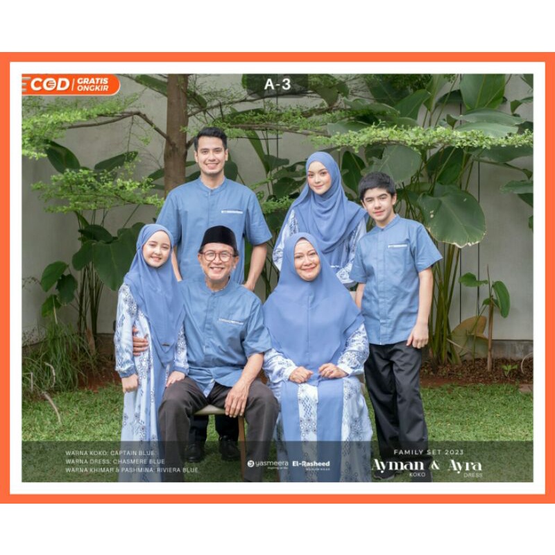 Family Set Yasmeera X El-Rasheed 2023 Ayman Koko & Aura Dress by Yasmeera X El-Rasheed Sarimbit Kelu