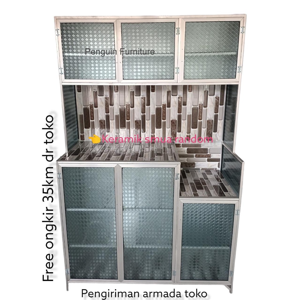 Rak Piring 3 Pintu Magic.Com BK / Lemari Rak Piring Magic.Com