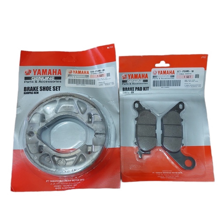 Kampas Rem (MIO) Depan Belakang, MIO Smile, MIO Sporty, MIO Soul Karbu