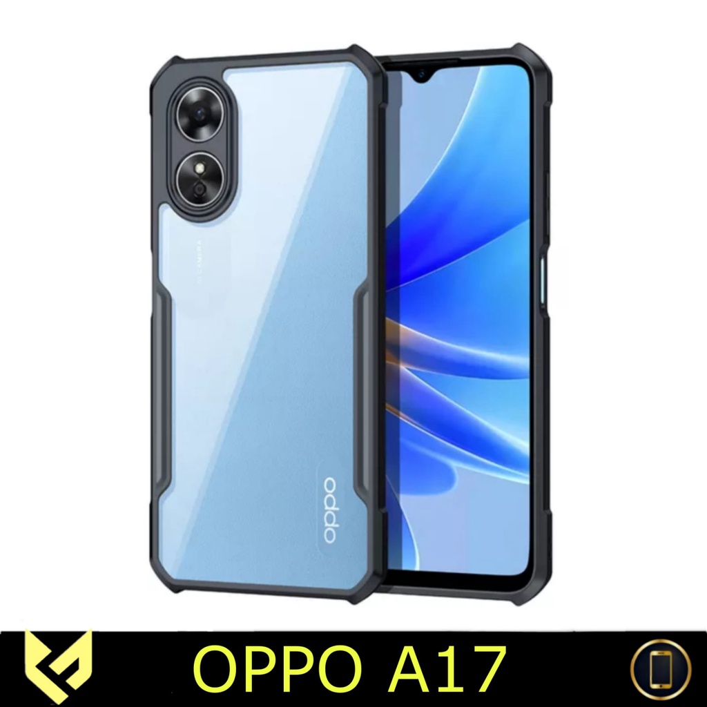 NEW PAKET 2IN1 OPPO A17 Soft Hard Case Fusion ShockProof Free Anti Gores Layar High Quality Protector Screen Handphone