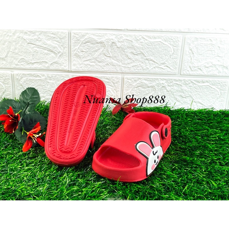 DX-386E Sandal Selop Anak Perempuan Tali Belakang Motif Kelinci Beruang Merek Dulux TERBARU! Ukuran 20-25