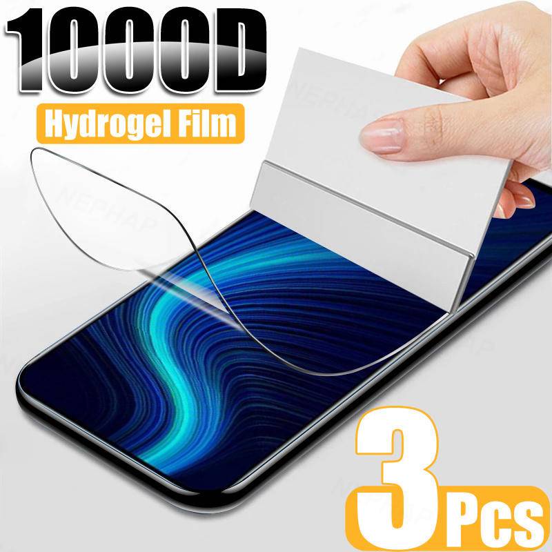 3pcs Film Pelindung Layar Hydrogel HD Untuk Redmi Note 10 10X 10s 11 11s 7 8 8T 9 9T 9s Pro Plus 4G 5G