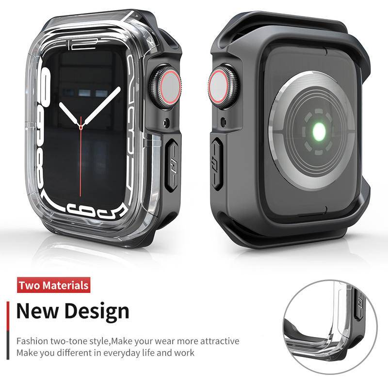Casing Pelindung Apple Watch Ultra 49mm Bahan PC + TPU Hollow Bumper Ukuran 49mm
