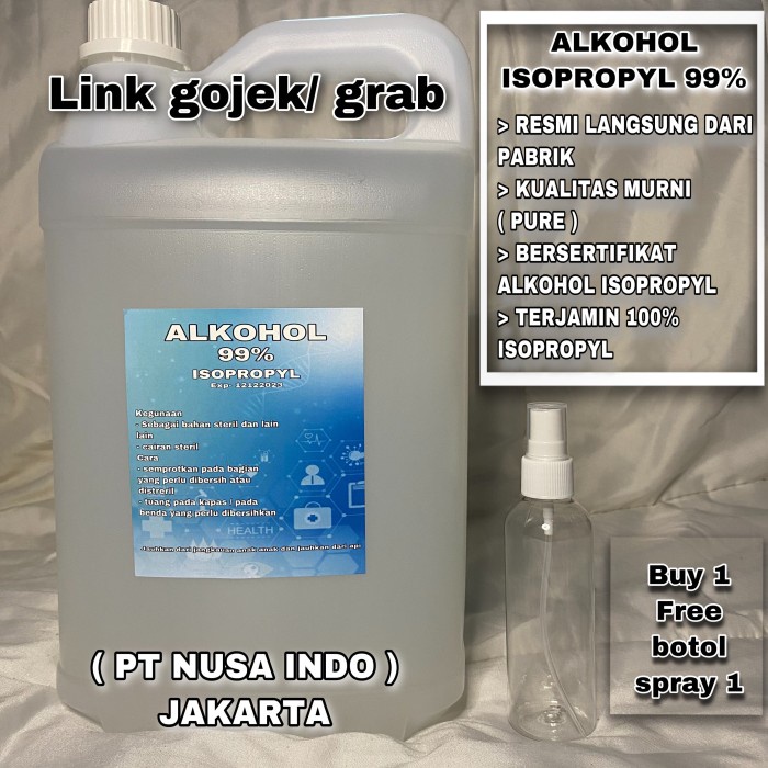 Jual Alkohol Isopropyl Liter Alkohol Isopropyl Liter Isopropil Shopee Indonesia