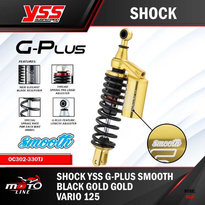 Shock Shockbreaker YSS G PLUS Vario 125/150 Smooth 330mm
