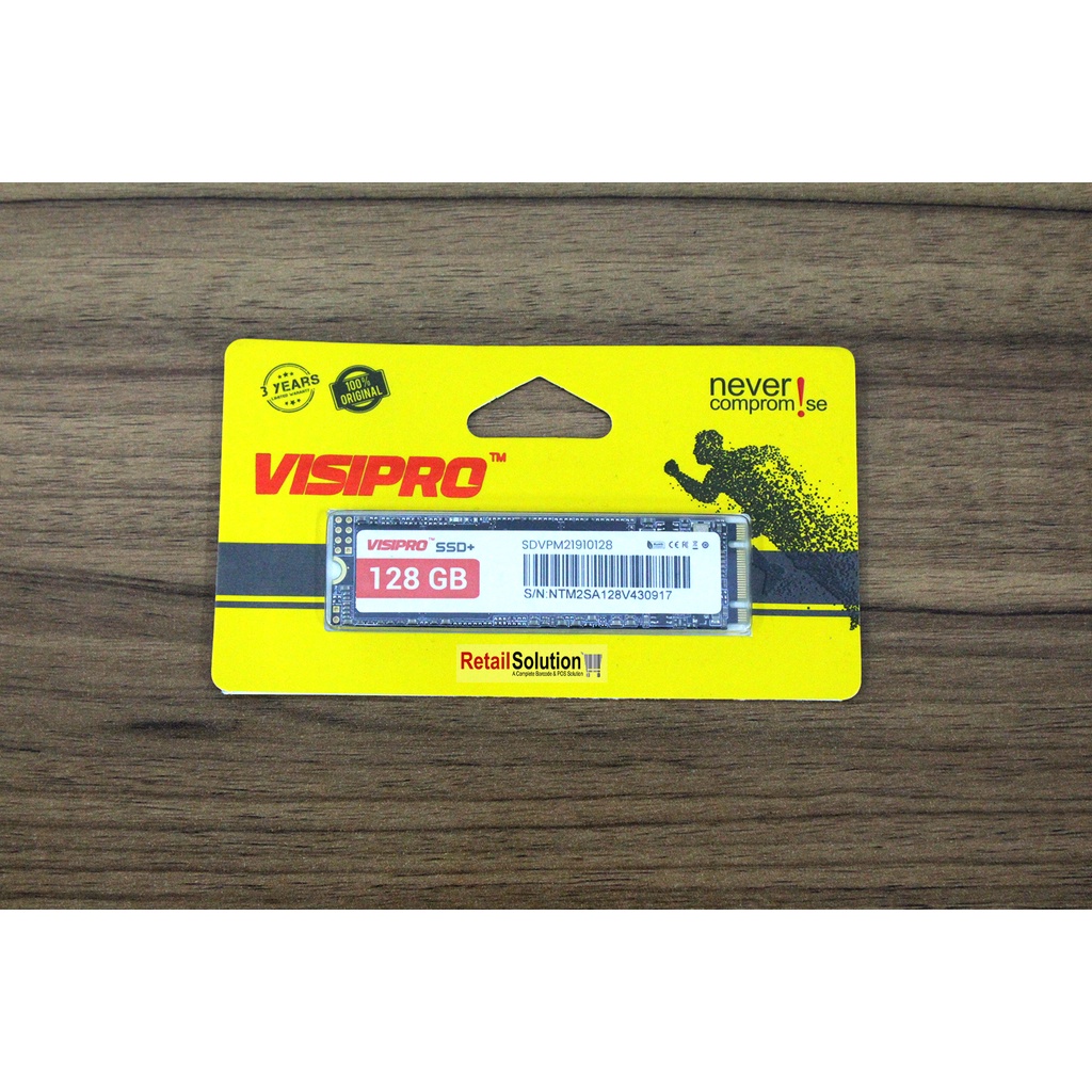 SSD M2 M.2 2280 - Visipro SSD+ 128GB 128 GB Garansi Resmi