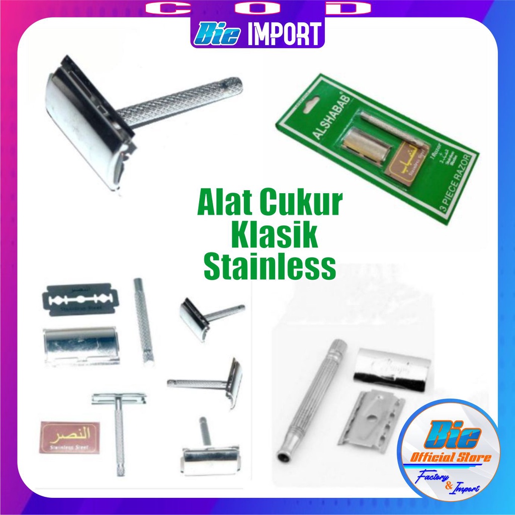 Pisau Cukur Jenggot Clasik Stainless Impor Best Seller