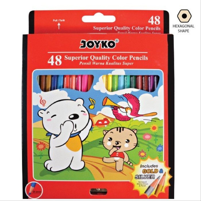 

Pensil Warna Superior Quality - Joyko CP-48PB 48 Warna MURAH!